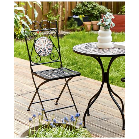 Set Di 2 Sedie Metallo Nero Carpino - Foto 1