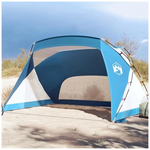 Tenda Da Spiaggia Azzurra 274x178x170/148 Cm Poliestere 185t - Foto 1