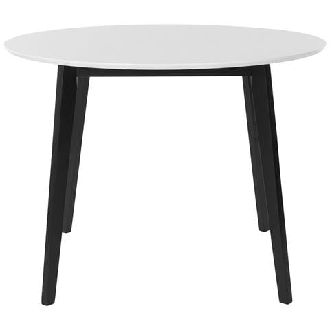 Cody Tavolo Da Pranzo Rotondo In Mdf Bianco Con Struttura In Pino Nero - Foto 2