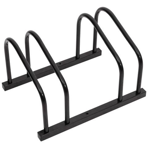 Portabici Per 2 Biciclette Acciaio Nero - Foto 1