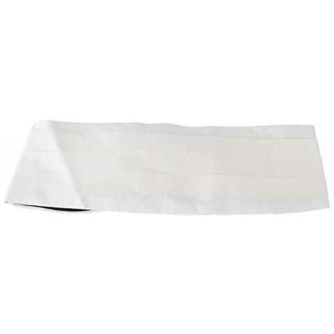 Cintura Da Uomo Bianca In Vita 100% Seta - It50 - L - Foto 2