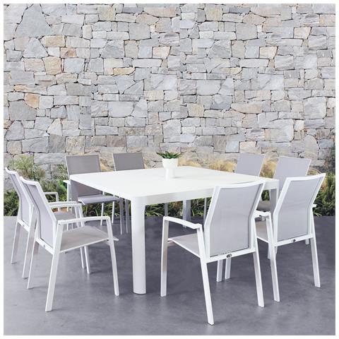 Lars - Tavolo Da Giardino In Alluminio Allungabile 100/150 X 150 Cm - Foto 6