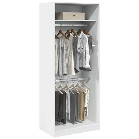 Armadio Bianco 80x50x200 Cm In Legno Multistrato - Foto 1