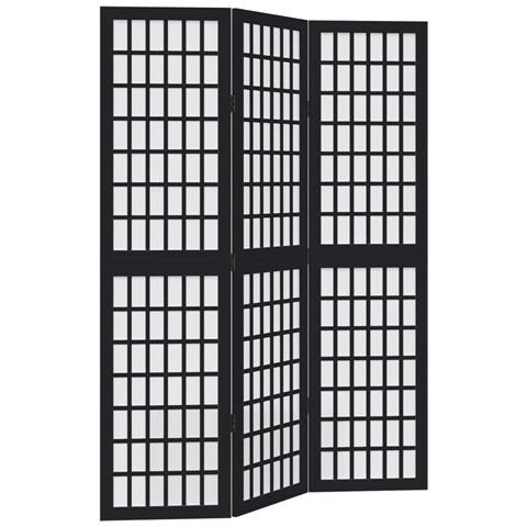 Divisorio Ambienti 3 Pannelli Nero Legno Massello Di Paulownia - Foto 2