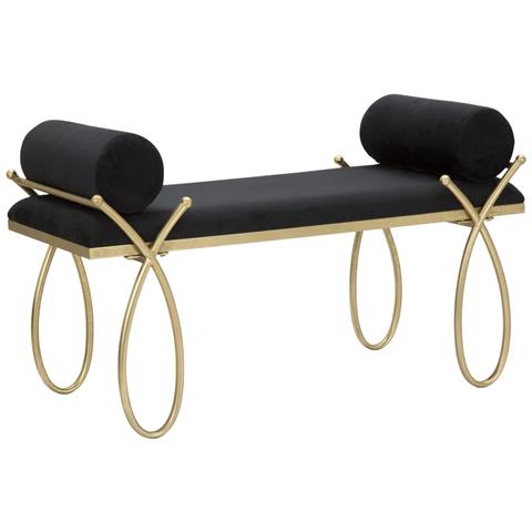 Panca Mf300 - Nero - Metallo - 112,5x49x53 Cm - Foto 1