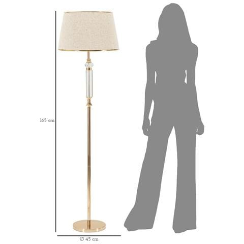 Lampada Da Terra Mf212 - Oro - Metallo - 45x45x165 Cm - Foto 6