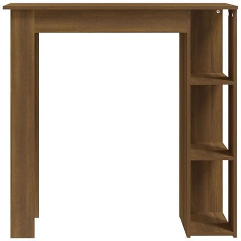 Lusso Casadino - Tavolino Da Bar Con Ripiani Rovere Marrone 102x50x103,5 Cm - Foto 2