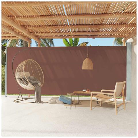 Lusso Casadino -  Tenda Laterale Retrattile Per Patio 220x600 Cm Marrone - Foto 8