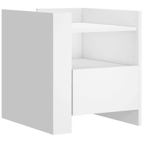 Lusso Casadino -  Comodino Bianco 45x50x50 Cm In Truciolato - Foto 1