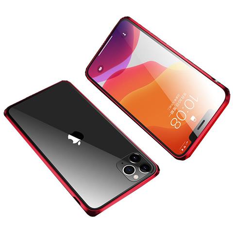 Guscio Magnetico Con Vetro Temperato Bifacciale - Iphone 11 Pro - Rosso - Foto 1
