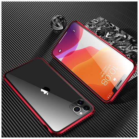 Guscio Magnetico Con Vetro Temperato Bifacciale - Iphone 11 Pro - Rosso - Foto 2