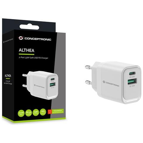 ALTHEA19W33 Caricabatterie per dispositivi mobili Universale Bianco AC Ricarica rapida Interno - Foto 5