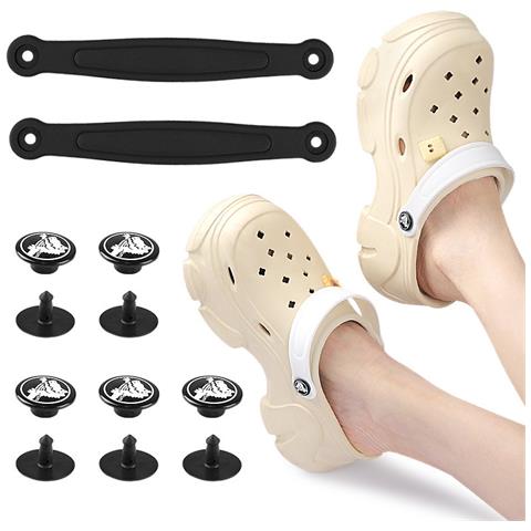 Cinturini Posteriori In Pvc Nero Per Zoccoli - Antiscivolo Black 36 - Foto 2
