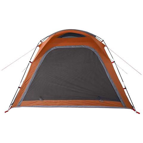 Tenda Campeggio 4 Persone Grigio e Arancione Impermeabile - Foto 9