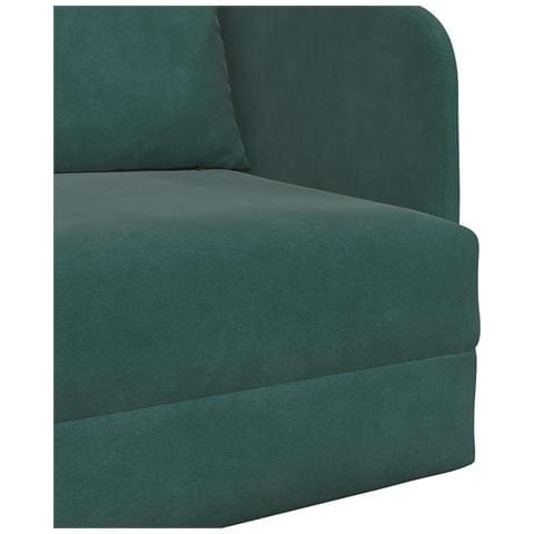Divano Letto 2-in-1 Verde Scuro 65x80x83 cm Velluto - Foto 9