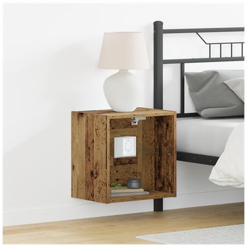 Mensola Galleggiante 2 pz Legno Vecchio 40x28,5x40 cm Legno Ingegnerizzato - Foto 2