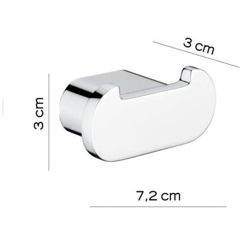 Appendiabiti Doppio Da Muro In Alluminio, Ottone E Cromall A126 Serie Azzorre Cromato - Foto 2