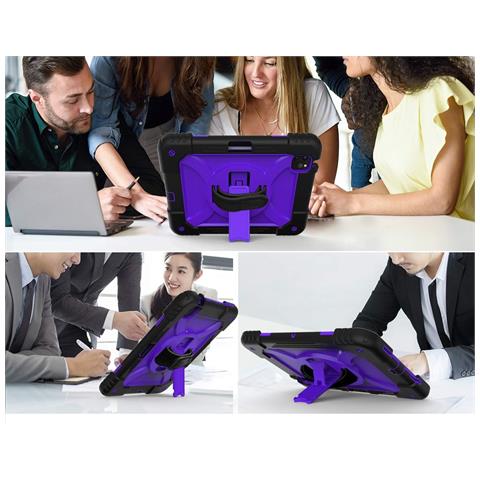 Custodia Per Ipad Air 5/air 4/pro 11"" Supporto E Tracolla Viola - Foto 4