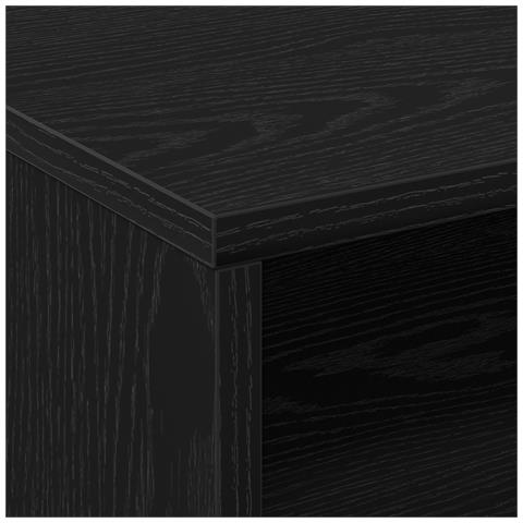 Armadietto Roulante Nero Rovere 60x48x81 cm Legno Ingegnerizzato - Foto 9
