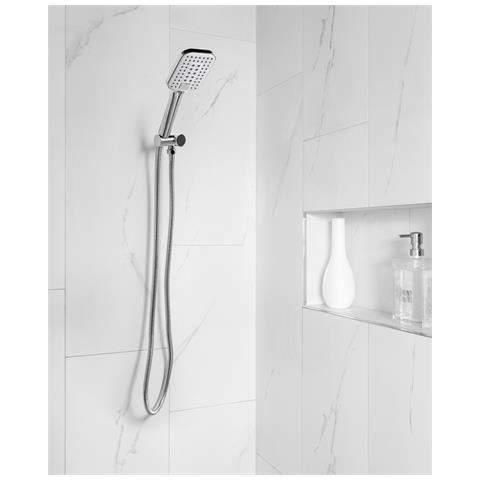 Kit Doccia Con Soffione E Flessibile Tingo 4 Funzioni Argento - Foto 1