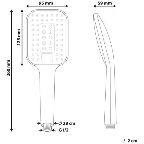 Kit Doccia Con Soffione E Flessibile Tingo 4 Funzioni Argento - Foto 7