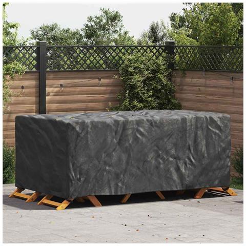 Copertura per mobili da esterno Nero 240 x 140 x 90 cm 600D - Foto 2