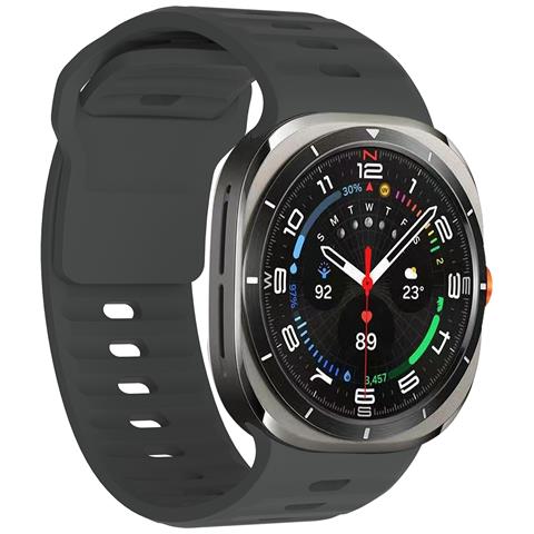 Cinturino Per Orologio In Silicone Per Samsung Galaxy Watch 7 Ultra Black - Foto 3