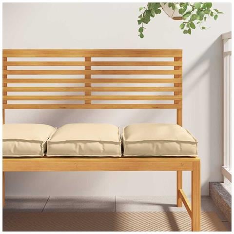 Cuscino per seduta pallet 2 pcs Beige 40 x 40 x 8 cm - Foto 2