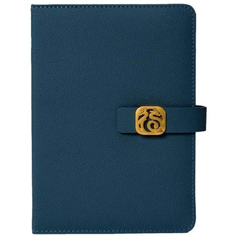 Quaderno A5 In Pelle Pu Ispessita Con Chiusura Magnetica E Portapenna Blue - Foto 1