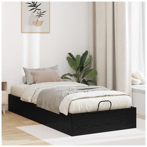 Letto ottomano Rovere Nero 193 x 120 x 25 cm Truciolare - Foto 2