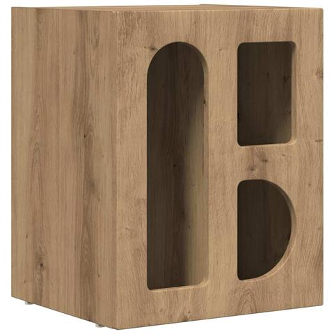 Comodino Rovere artigianale 40 x 35 x 50 cm Legno multistrato - Foto 1