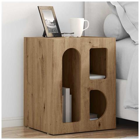 Comodino Rovere artigianale 40 x 35 x 50 cm Legno multistrato - Foto 2