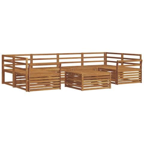 Set di divani da esterno 7 pcs Naturale - Foto 1
