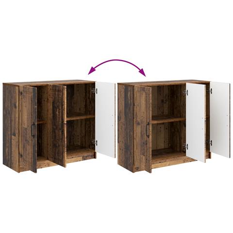 Credenza Legno antico 89 x 34,5 x 77 cm Legno ingegnerizzato - Foto 9