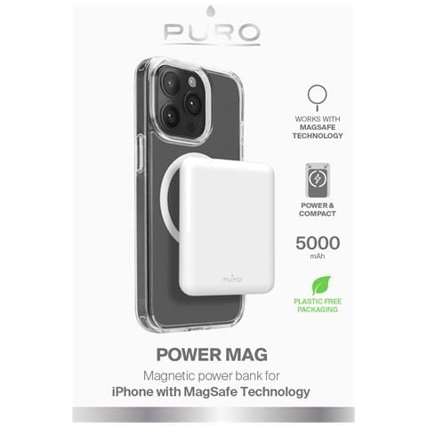 Power Mag 5000 mAh Carica wireless Bianco - Foto 2