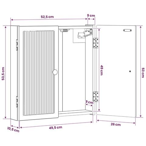 Armadio per Dartboard EDE Nero 52,5 x 10,5 x 53,5 cm - Foto 9