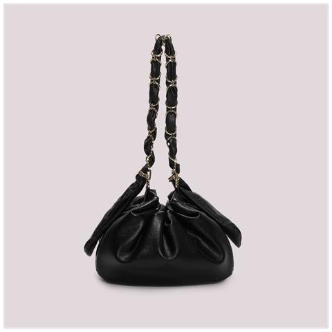 borsa a spalla con catena sui manici NERO - Foto 2