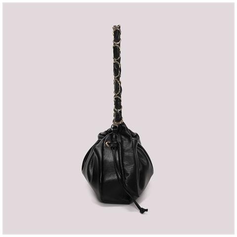 borsa a spalla con catena sui manici NERO - Foto 4
