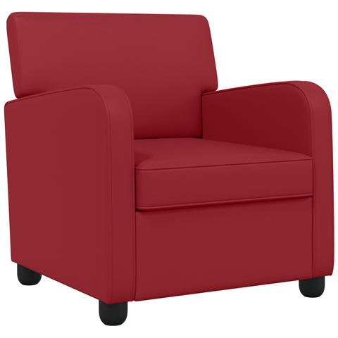 Poltrona Rosso Vino Similpelle - Foto 1