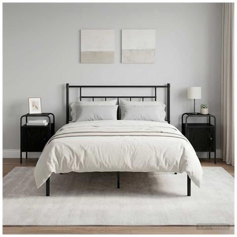 Armadio da Notte 2 pz Rovere Nero Legno ingegnerizzato - Foto 2