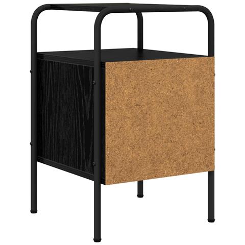 Armadio da Notte 2 pz Rovere Nero Legno ingegnerizzato - Foto 9