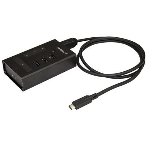 Hub USB a 4 porte in metallo - USB-C a 3x USB-A e 1x USB-C - USB 3.0 - Foto 1