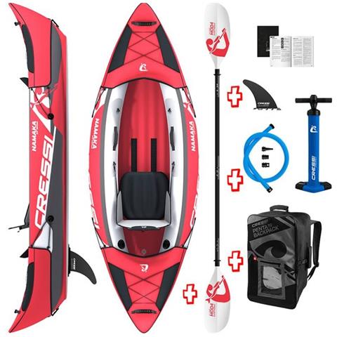 Canoa Gonfiabile Namaka 1 Set Rossa Nc000880 Cressi - Foto 1
