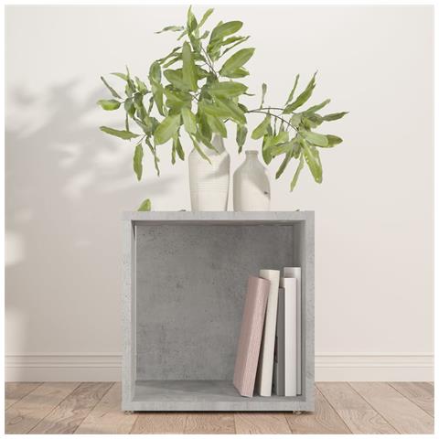 Tavolino Grigio Cemento 33x33x34,5 cm in Truciolato - Foto 7
