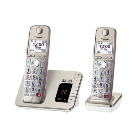 Telefono Cordless Panasonic A Tasti Grandi Con Ab Kx-tge262gn Duo - Champagne - Foto 2