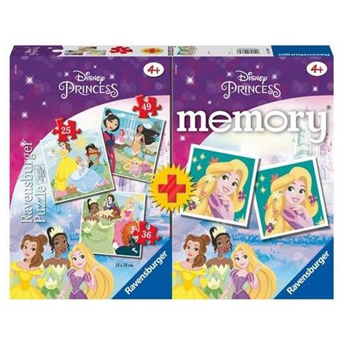 Puzzle Multipack Memory di Disney Princess, Puzzle e Gioco per Bambini Princess, Età Raccomandata 4+, RVS20864 - Foto 1