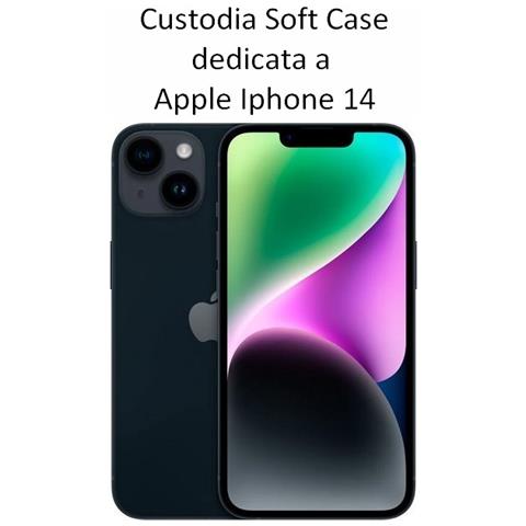 Custodia Tpu Silicone Cover Soft-case Per Apple Iphone 14 Blu - Foto 2