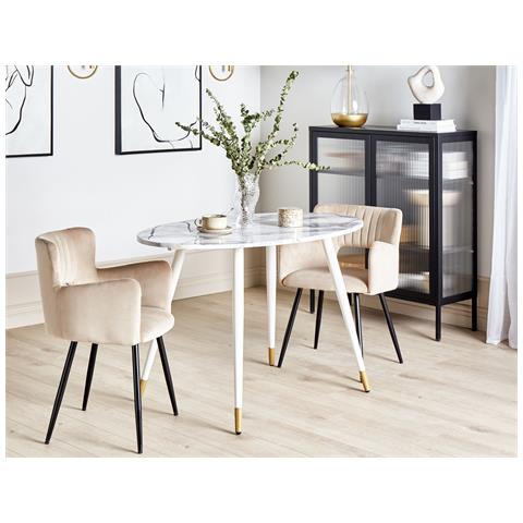 Tavolo Da Pranzo Gutiere Marmo Bianco 120 Cm 70 Cm - Foto 1