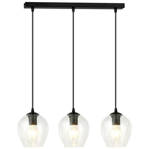 Lampada A Sospensione Istar - Nero - Acciaio Verniciato A Polvere, Vetro - 70x100x14 Cm - Foto 1