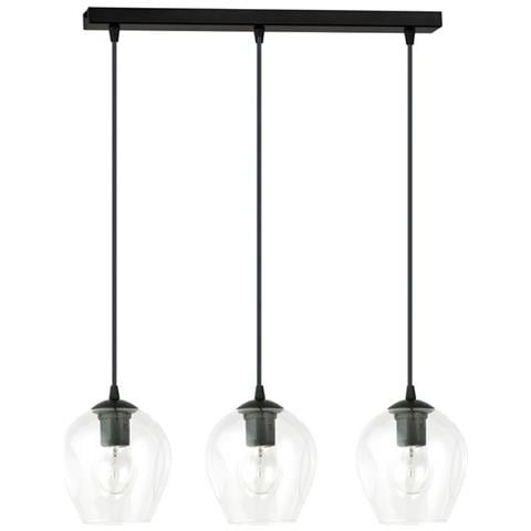 Lampada A Sospensione Istar - Nero - Acciaio Verniciato A Polvere, Vetro - 70x100x14 Cm - Foto 2